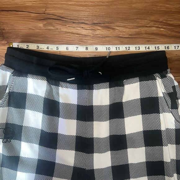 Ivory Ella Pajama Jogger Pants Black White Checkered Checkerboard Size Large - Picture 7 of 9